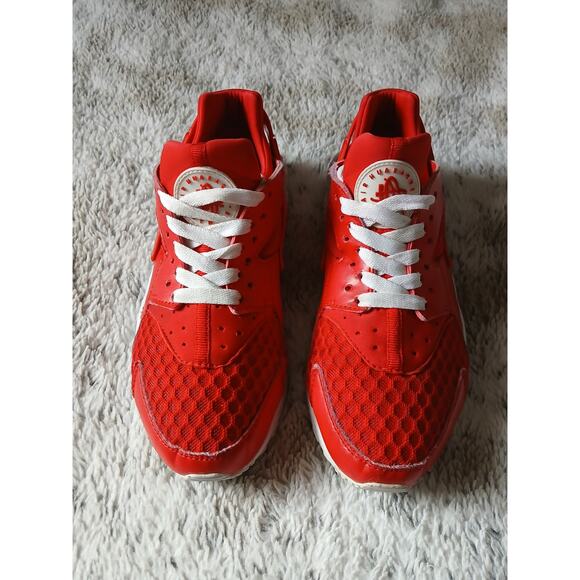Nike Other - Nike Huarache Custom Red White Mens Size 8.5